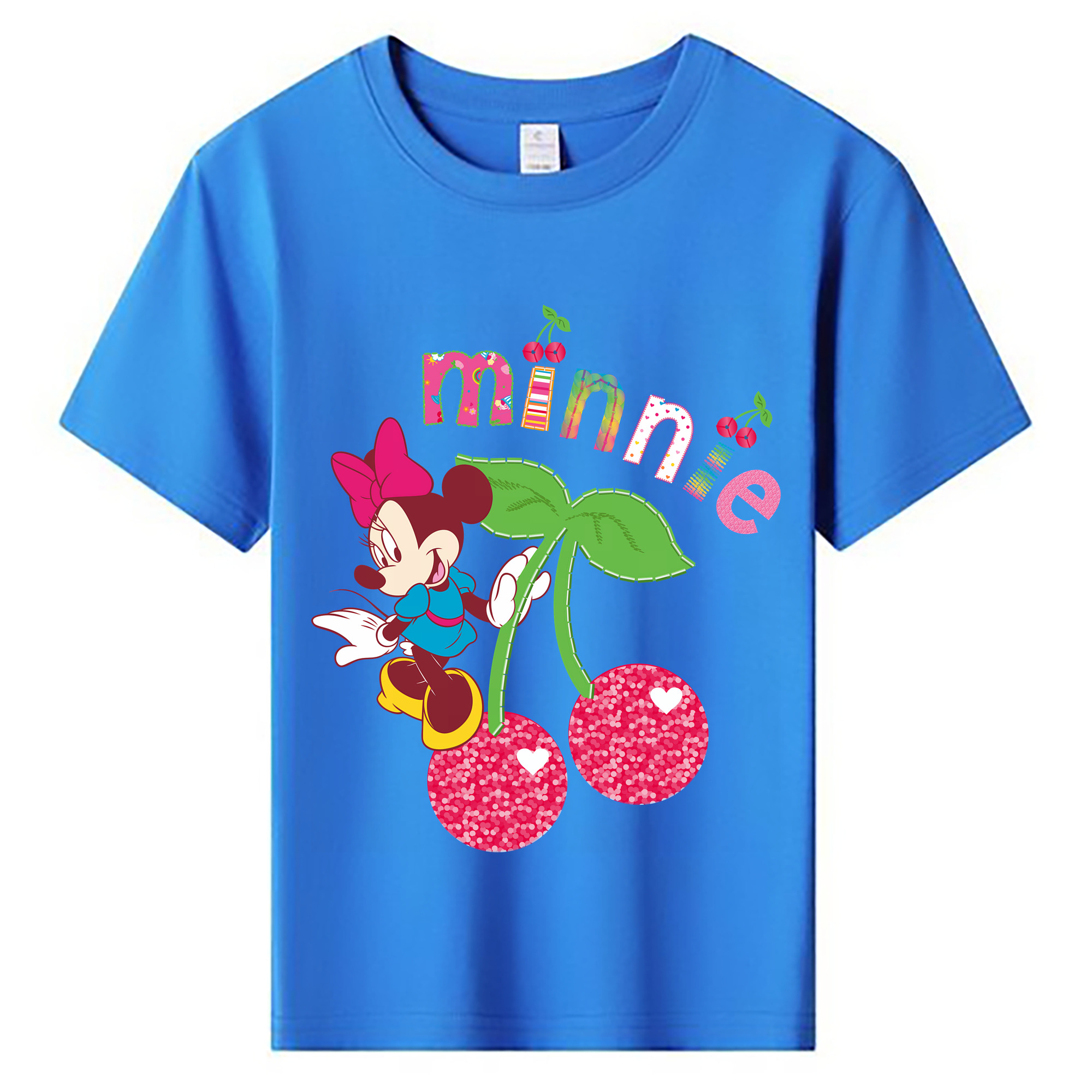 （画像用） ミッキーマウス Mickey Mouse 綿100％キッズTシャツ（フロントプリント）